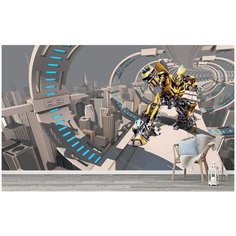K07205 Фотообои Флизелиновые с виниловым покрытием для подростков Роботы Трансформеры 500х270 см Barton Wallpapers