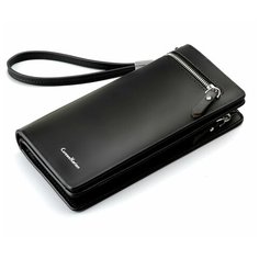 Мужской стильный портмоне-кошелек MyPads с визитницей и органайзером (черный)