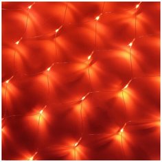 Гирлянда светодиодная сетка 1,6*1,6м 144 диода, коралловый Сноубум