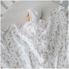 Пеленка муслиновая Amarobaby Rainbow Зайчики 135х115