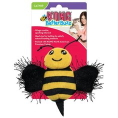 Kong Игрушка для кошек Better Buzz Пчела, хрустит, с кошачьей мятой, 1шт