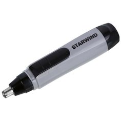 Триммер для носа и ушей STARWIND SHT 4929 серебристый/черный