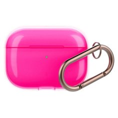 Чехол Neon для AirPods Pro, карабин, розовый, Deppa 47308