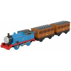 Паровозик Thomas & Friends Железная дорога Лучшие моменты Томас и пассажирские вагончики моторизированный GPJ57 Fisher Price