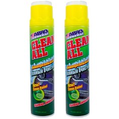 Очиститель салона автомобиля / пенный очиститель салона ABRO Clean All с щёткой, химчистка салона автомобиля 0,65 л. Комплект 2 шт. FC-650(2)