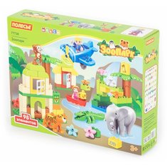 Конструктор Полесье Макси - Зоопарк, 98 деталей в коробке