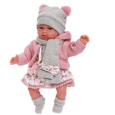 17194 Кукла шарнирная Лючия в сером, 29 см, мягконабивная Antonio Juan