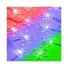 Гирлянда светодиодная нить, 3м, 15 LED, с насадкой "Звезды", RG/RB, авторежим, 220В сноу БУМ Сноубум