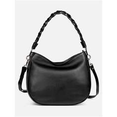 Сумка хобо AFINA 597, натуральная кожа, черный