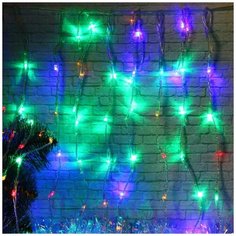 Гирлянда светодиодная "Водопад" 1,2*2м 192LED мульти, 8 нитей, 8 режимов, 220В Сноубум