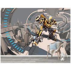 K07204 Фотообои Флизелиновые с виниловым покрытием для подростков Роботы Трансформеры 400х270 см Barton Wallpapers