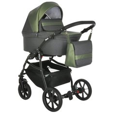 Коляска Pituso Nino Antracyt+Кожа Metalic Olive