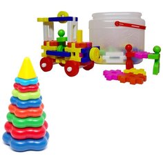 Конструктор Karolina toys Малыш-1 + Пирамида большая 40-0045