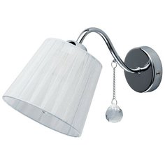 Настенный светильник De Markt Лацио 103022801, E14, 60 Вт, кол-во ламп: 1 шт., цвет арматуры: хромовый, цвет плафона: белый