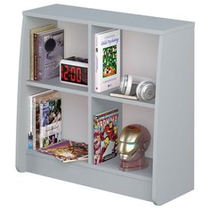 Стеллаж Polini 0002365.42, 4 полки, материал: ЛДСП, ШxГxВ: 28х75.5х68.5 см, серый