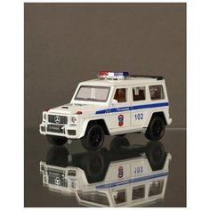 Машинка металлическая инерционная " Mercedes-benz Мерседес G63 Гелик ГАИ. 16см XLG