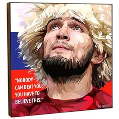 Картина постер для интерьера Хабиб Нурмагомедов UFC MMA в стиле поп- арт / Декор квартиры, комнаты, детской, офиса, бара THE Gallery