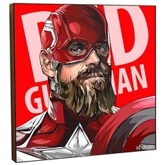 Картина постер интерьерная Красный Страж в стиле поп- арт комикс / Marvel Мстители / Декор квартиры, комнаты, детской, офиса THE Gallery