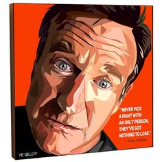 Картина постер интерьерная актер Робин Уильямс в стиле поп- арт / Декор квартиры, комнаты, детской, офиса THE Gallery