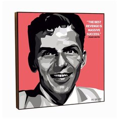 Картина постер для интерьера Фрэнк Синатра музыка в стиле поп- арт / Декор квартиры, комнаты, детской, студии, бара, спальни, кабинета, офиса THE Gallery