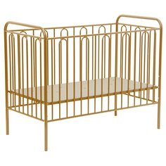 Кроватка Polini Vintage 110 металлическая, бронзовый