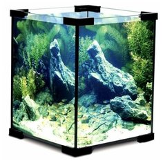 Аквариум LAGUNA "Crystal" 6001B, 15л черный 250*250*250мм