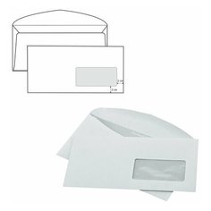 Курт Конверты с65 (114х229 мм) правое окно клей 80 г/м2, комплект 1000 шт внутренняя запечка, клапан автомат, 304590