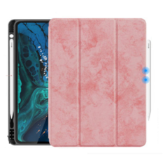Чехол-обложка MyPads для iPad Pro 12.9 (2018) A1895, A1983, A2014 тонкий умный кожаный на пластиковой основе с трансформацией в подставку розовый
