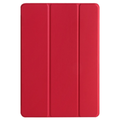 Чехол-обложка MyPads для Huawei MatePad Pro 5G LTE 10.8 (MRX-W09) / Huawei MatePad Pro 10.8 (2021) WRR-W09 тонкий умный кожаный на пластиковой основе с трансформацией в подставку красный