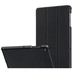 Чехол-обложка MyPads для Samsung Galaxy Tab S5e 10.5 SM-T720 (2019) тонкий умный кожаный на пластиковой основе с трансформацией в подставку черный