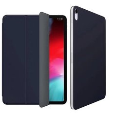 Чехол-обложка MyPads для Apple iPad Pro 11.0 2020 / 2021 (MHRA3 / 53) (MHWC3 /E3 /63 /93) (MHQU3 /W3 /Y3) ( MXDC2 ,MY2V2 ,MXE52) тонкий умный кожаный на пластиковой основе с трансформацией в подставку синий