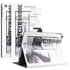 Чехол-подставка MyPads для планшета iPad 2 (2011) / iPad 3 (2012) / iPad 4 (2012) - A1395, A1396, A1397, A1416, A1430, A1403, A1458, A1459, A1460 с рисунком «тематика Бруклинский Мост» красивый необычный женский детский