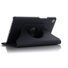 Чехол-подставка MyPads для HUAWEI MediaPad M5 Lite 8 64Gb LTE / HUAWEI MediaPad M5 Lite 8 64Gb WiFi на пластиковой основе кожаный поворотный роторный оборотный с трансформацией в подставку черный