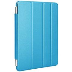 Чехол-обложка MyPads для iPad 2 (2011) / iPad 3 (2012) / iPad 4 (2012) - A1395, A1396, A1397, A1416, A1430, A1403, A1458, A1459, A1460 тонкий умный кожаный на пластиковой основе с трансформацией в подставку голубой