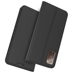 Чехол-книжка MyPads для Samsung Galaxy S20FE (Fun Edition) SM-G780F 2020/ Samsung Galaxy S20 Lite из качественной водоотталкивающей импортной кожи на жесткой металлической основе черный