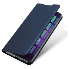 Чехол-книжка MyPads из качественной водоотталкивающей импортной кожи на жёсткой металлической основе для Sony Xperia 10 II (XQ-AU52) синий