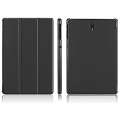 Чехол-обложка MyPads для Samsung Galaxy Tab S4 10.5 SM-T830/T835 тонкий умный кожаный на пластиковой основе с трансформацией в подставку черный