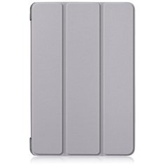 Чехол-обложка MyPads для iPad Pro 12.9 (2018) A1895, A1983, A2014 тонкий умный кожаный на пластиковой основе с трансформацией в подставку серебристый