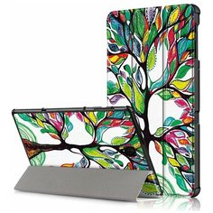 Чехол-обложка MyPads для Samsung Galaxy Tab A 10.1 2016 SM-P580/P585 S-Pen тонкий умный кожаный на пластиковой основе с трансформацией в подставку (Сказочное дерево)