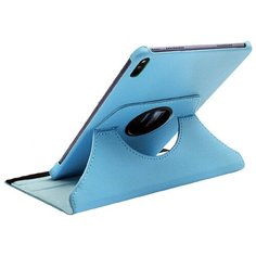 Чехол-подставка MyPads для Huawei Honor Pad V6 (KRJ-W09) на пластиковой основе кожаный поворотный роторный оборотный с трансформацией в подставку голубой
