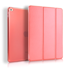 Чехол-обложка MyPads для Apple iPad 9.7 (2017) и Apple iPad 9.7 (2018) - A1822, A1823, A1893, A1954 тонкий умный кожаный на пластиковой основе с трансформацией в подставку красный