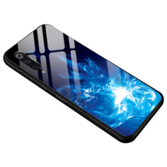 Чехол-бампер MyPads для Xiaomi Redmi 9 на силиконовой основе с закаленным стеклом на заднюю крышку телефона «тематика Магия»