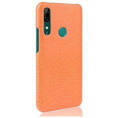 Чехол-панель Mypads для Huawei P Smart Z/Huawei Y9 Prime 2019 тонкий задний бампер на пластиковой основе с отделкой под кожу крокодила оранжевый