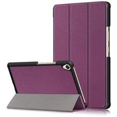 Чехол-обложка MyPads для Huawei MediaPad M6 8.4 тонкий умный кожаный для пластиковой основе с трансформацией в подставку фиолетовый