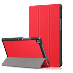Чехол-обложка MyPads для HUAWEI MediaPad M5 Lite 8 64Gb LTE / HUAWEI MediaPad M5 Lite 8 64Gb WiFi тонкий умный кожаный на пластиковой основе с трансформацией в подставку красный