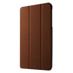 Чехол-обложка MyPads для Acer One 8 B1-820/821 тонкий умный кожаный на пластиковой основе с трансформацией в подставку коричневый