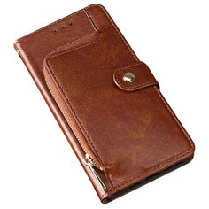 Чехол-портмоне-клатч-кошелек MyPads для Samsung Galaxy S20FE (Fun Edition) SM-G780F 2020 / Samsung Galaxy S20 Lite коричневый на силиконовой основе из качественной импортной кожи