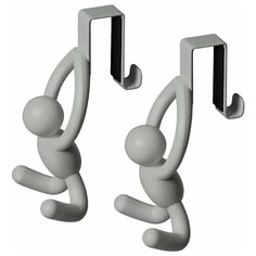 Набор из 2 надверных крючков buddy серый 1013428-918 Umbra