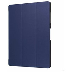 Чехол-обложка MyPads для ASUS ZenPad 3s 10 / ASUS ZenPad 10 Z500M 9.7" тонкий умный кожаный на пластиковой основе с трансформацией в подставку синий