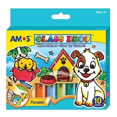 Набор для творчества AMOS Краски 22924 10 цв. (10.5 мл.) Амос